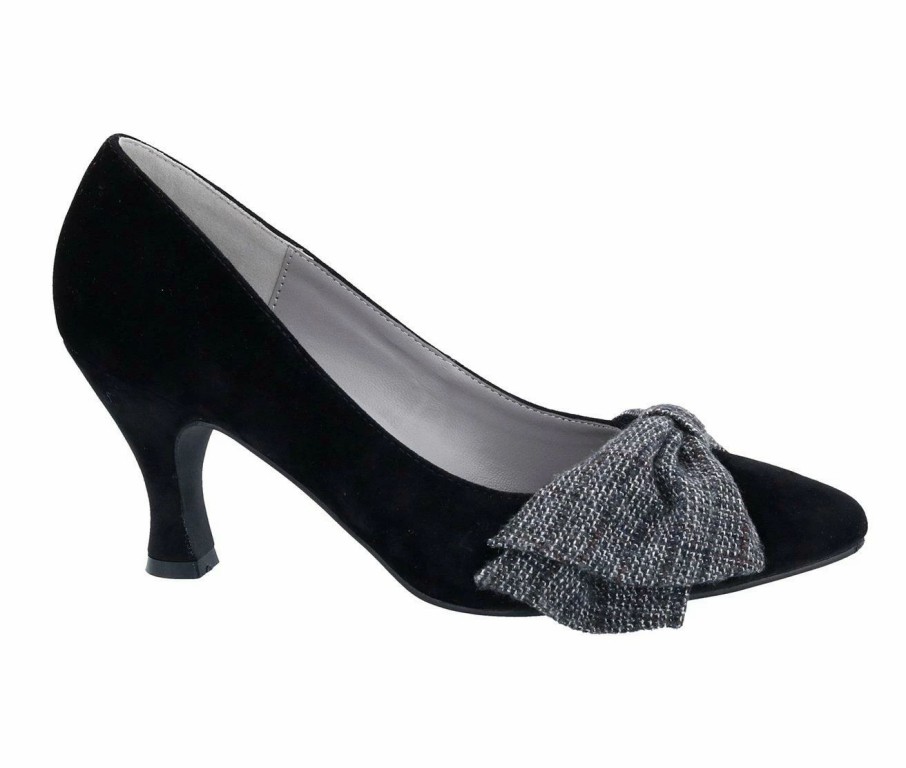 Pumps * | Discount Women'S Bellini Charm Plaid Pumps Black Velvet