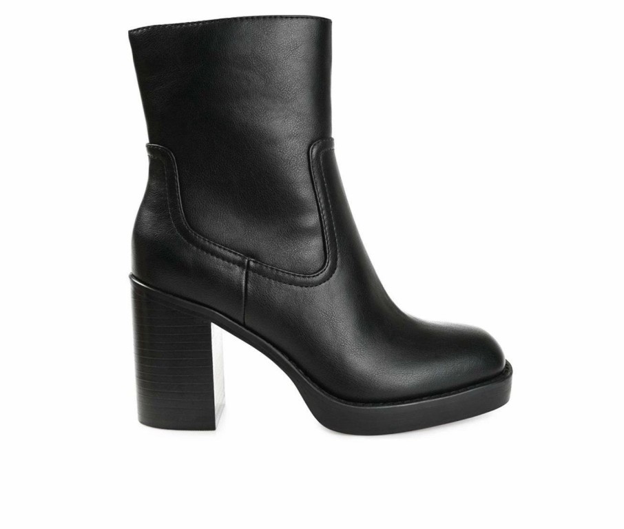 Heeled Boots * | Best Reviews Of Women'S Journee Collection Brittany Block Heel Booties Black