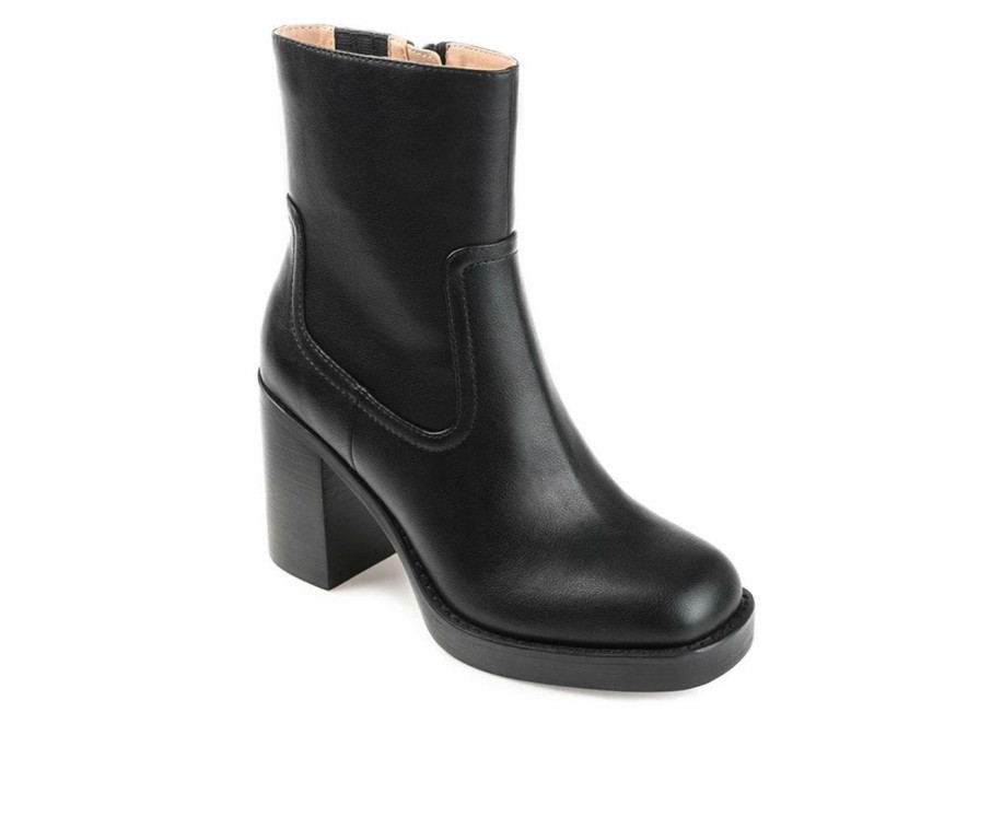 Heeled Boots * | Best Reviews Of Women'S Journee Collection Brittany Block Heel Booties Black