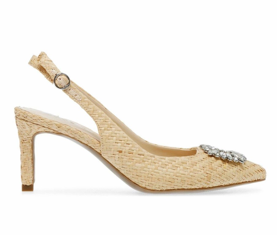 Stiletto Heels * | New Women'S Anne Klein Rachela Pumps Natual Raffia