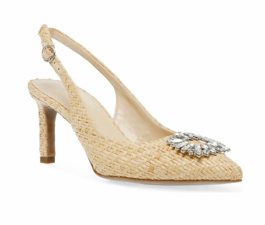 Stiletto Heels * | New Women'S Anne Klein Rachela Pumps Natual Raffia