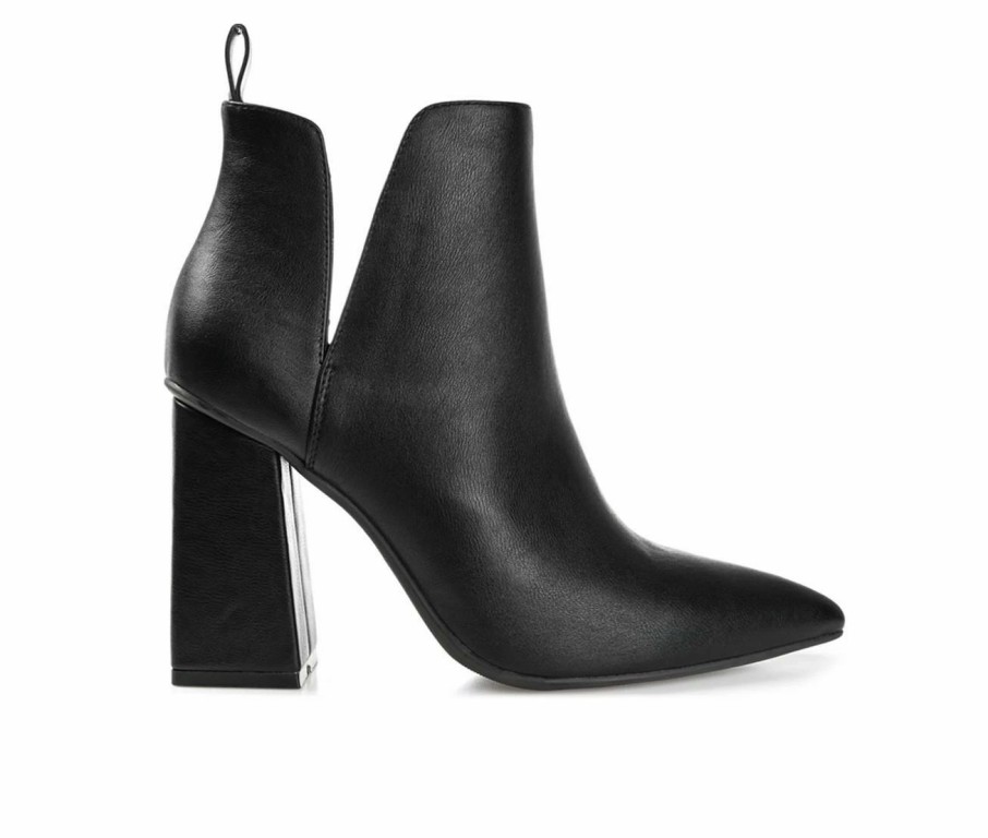 Block Heels * | Hot Sale Women'S Journee Collection Neima Heeled Booties Black