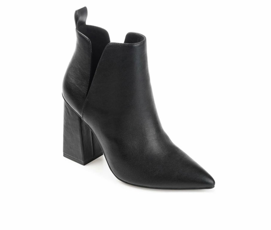 Block Heels * | Hot Sale Women'S Journee Collection Neima Heeled Booties Black