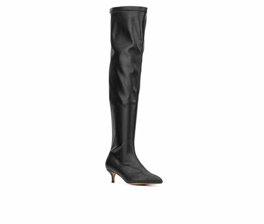 Heeled Boots * | Best Reviews Of Women'S New York And Company Ilaina Knee High Boots Black