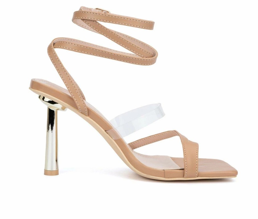 Stiletto Heels * | Best Deal Women'S Olivia Miller Sloane Dress Sandals Nude