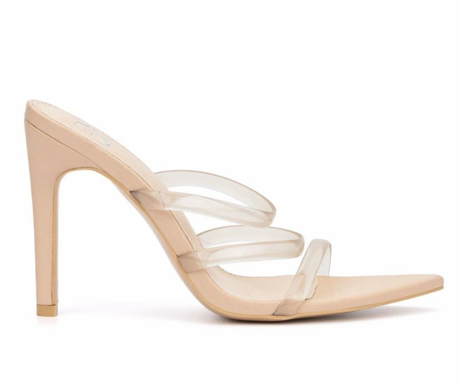 Heeled Sandals * | Best Deal Women'S New York And Company Biana Dress Sandals Nude