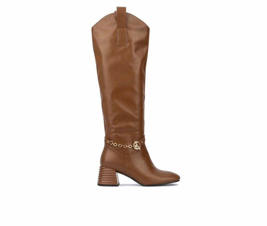 Knee High And Riding Boots * | Best Deal Women'S Torgeis Elenora Knee High Heeled Boots Cognac