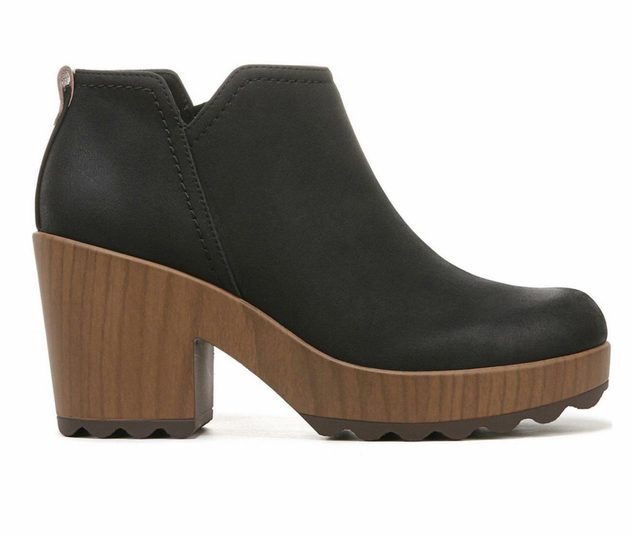 Heeled Boots * | Brand New Women'S Dr. Scholls Wishlist Platform Block Heel Booties Black