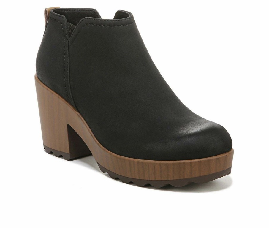 Heeled Boots * | Brand New Women'S Dr. Scholls Wishlist Platform Block Heel Booties Black