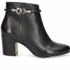 Heeled Boots * | Outlet Women'S Bella Vita Diaz Booties Black Leather W