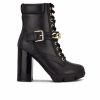 Heeled Boots * | Promo Women'S Nine West Vilage Lace Up Heeled Booties Black