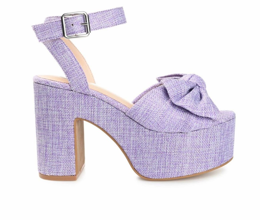 Platform Heels * | Best Deal Women'S Journee Collection Zenni Dress Sandals Purple