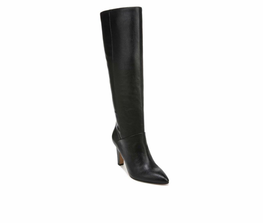 Heeled Boots * | New Women'S Franco Sarto Koko Wide Calf Knee High Heeled Boots Black