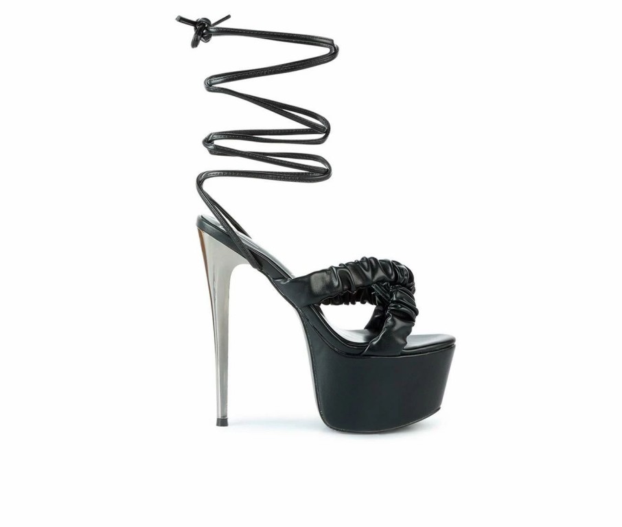 Platform Heels * | Best Reviews Of Women'S London Rag Pop Era Platform Stiletto Sandals Black