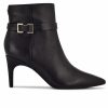 Heeled Boots * | Cheapest Women'S Nine West Dian 9 9 Heeled Booties Black Leather