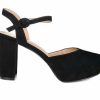 Block Heels * | Promo Women'S Journee Collection Roslynn Platform Heels Black