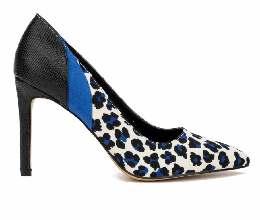 Pumps * | Cheap Women'S New York And Company Madison Exotic Pumps Black/Blue