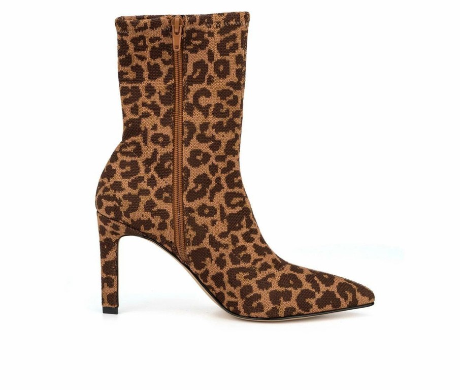 Ankle Boots And Booties * | Deals Women'S New York And Company Naomi Booties Leopard