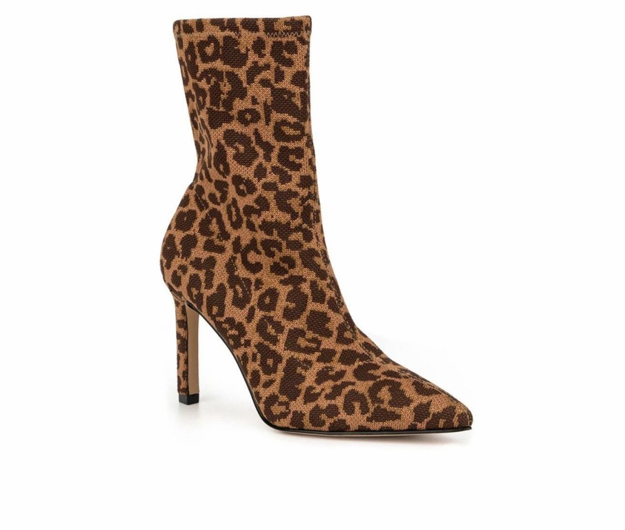 Ankle Boots And Booties * | Deals Women'S New York And Company Naomi Booties Leopard