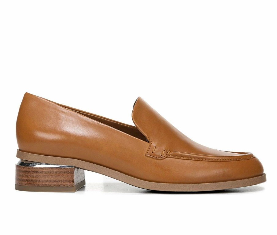 Pumps * | Brand New Women'S Franco Sarto New Bocca Heeled Loafers Cognac