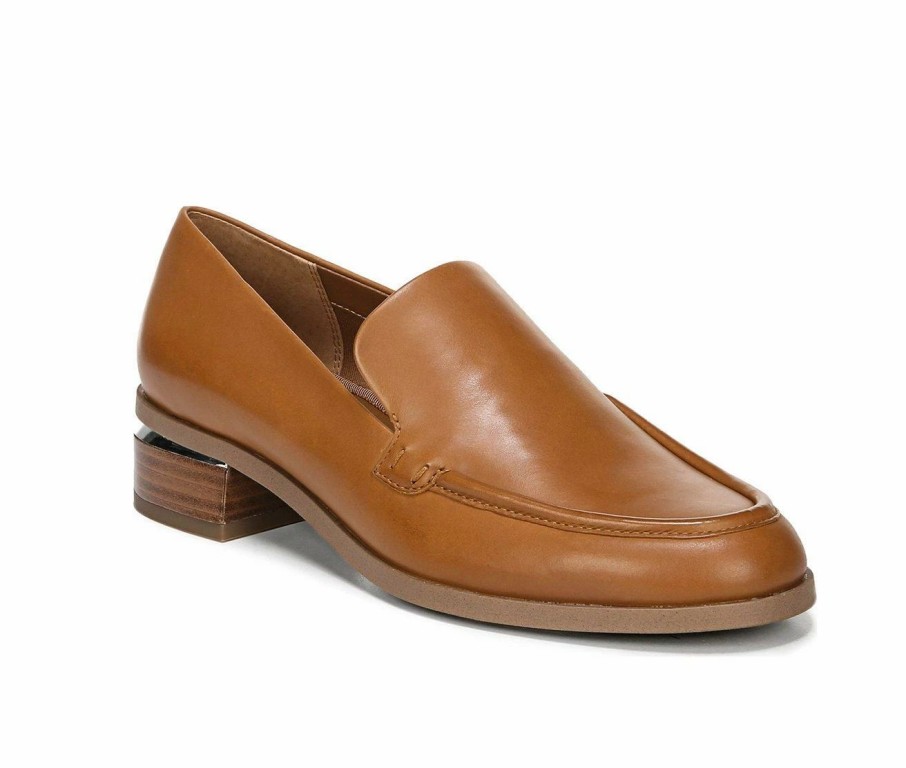 Pumps * | Brand New Women'S Franco Sarto New Bocca Heeled Loafers Cognac