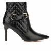 Heeled Boots * | Discount Women'S New York And Company Magdalena Heeled Booties Black