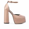 Pumps * | Coupon Women'S Rag & Co Martin Block Heel Platform Pumps Latte