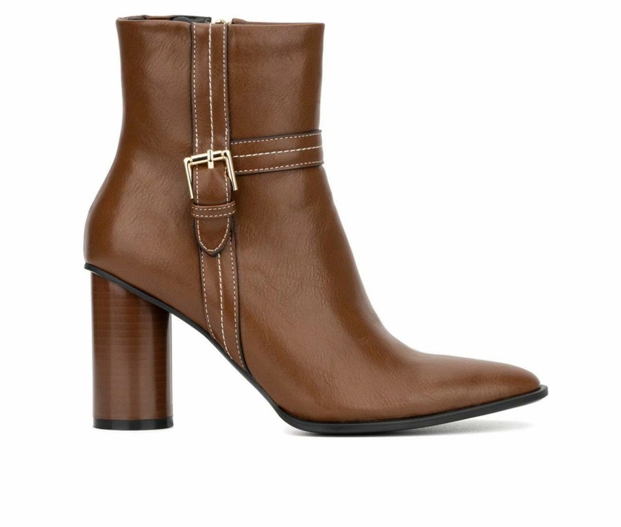 Heeled Boots * | Buy Women'S Torgeis London Heeled Ankle Booties Tan