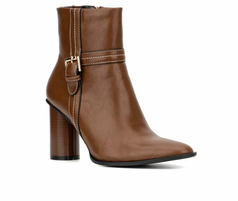 Heeled Boots * | Buy Women'S Torgeis London Heeled Ankle Booties Tan