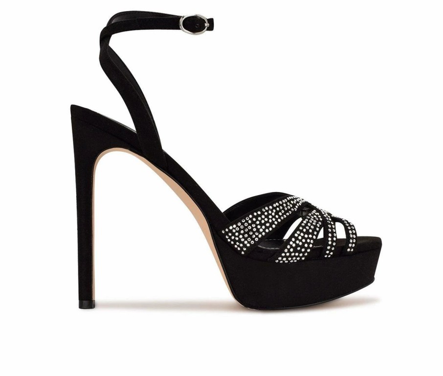 Stiletto Heels * | Hot Sale Women'S Nine West Gobig Platform Stilettos Black