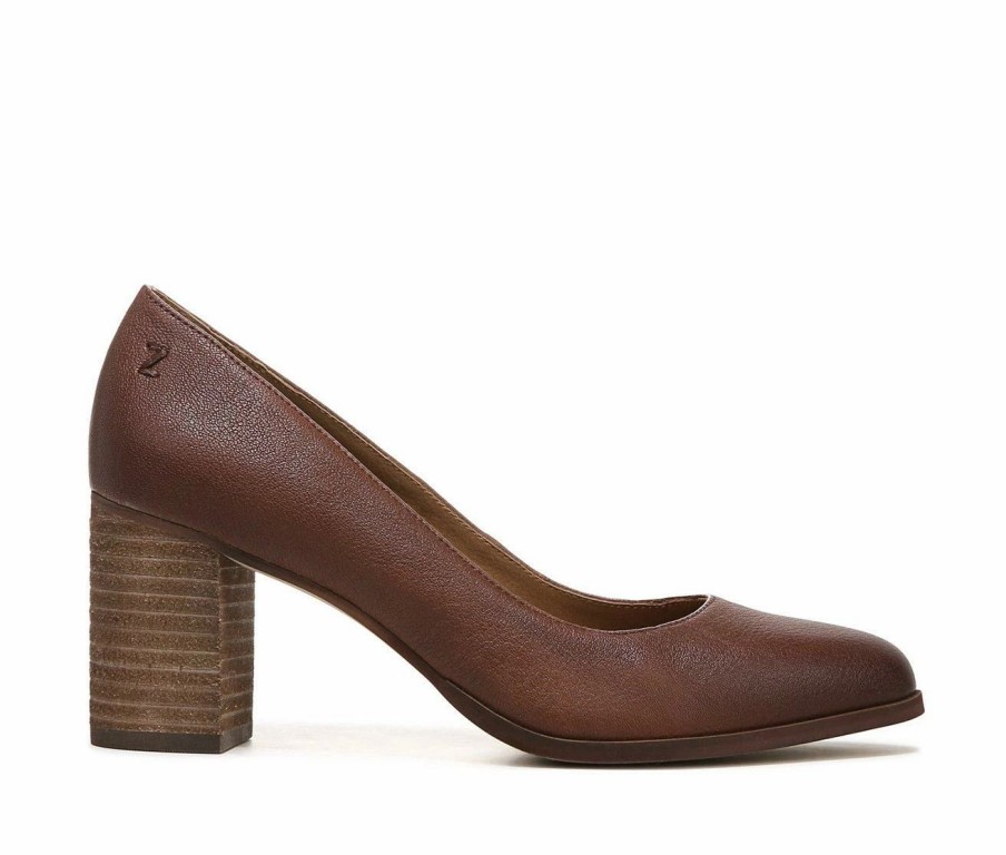 Pumps * | Promo Women'S Zodiac Gloria Pumps Cognac Brwn Lea