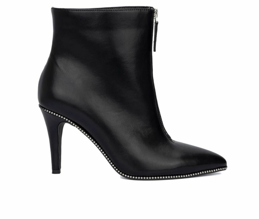 Stiletto Heels * | Promo Women'S Fashion To Figure Rider Heeled Booties Black Wide