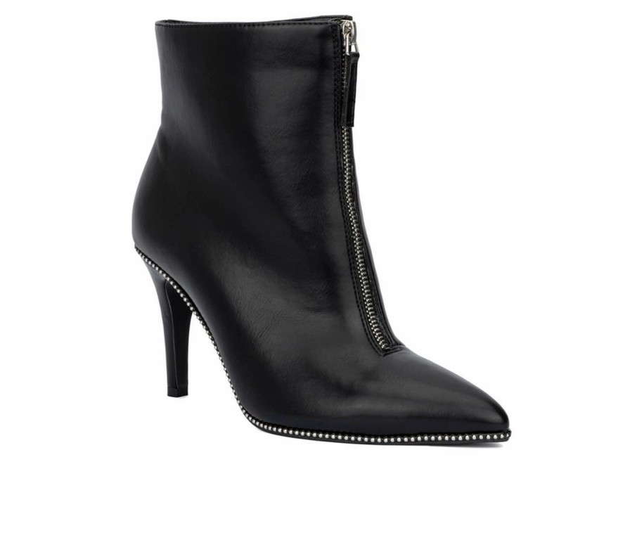 Stiletto Heels * | Promo Women'S Fashion To Figure Rider Heeled Booties Black Wide