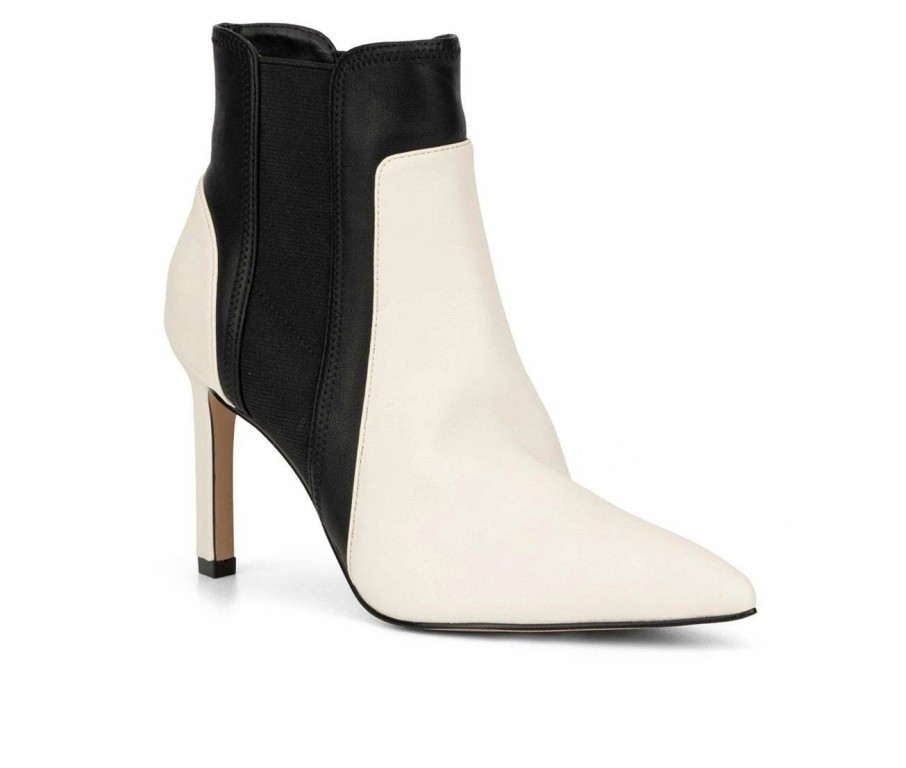 Ankle Boots And Booties * | Cheapest Women'S New York And Company Faye Booties Black/White