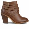 Ankle Boots And Booties * | Brand New Women'S Journee Collection Strap Booties Brown