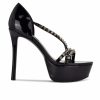 Platform Heels * | Wholesale Women'S Nine West Fabla Dress Sandals Black Patent