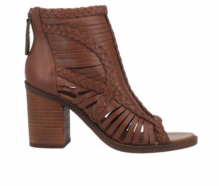 Heeled Boots * | Best Deal Women'S Dingo Boot Jeezy Western Sandal Booties Tan