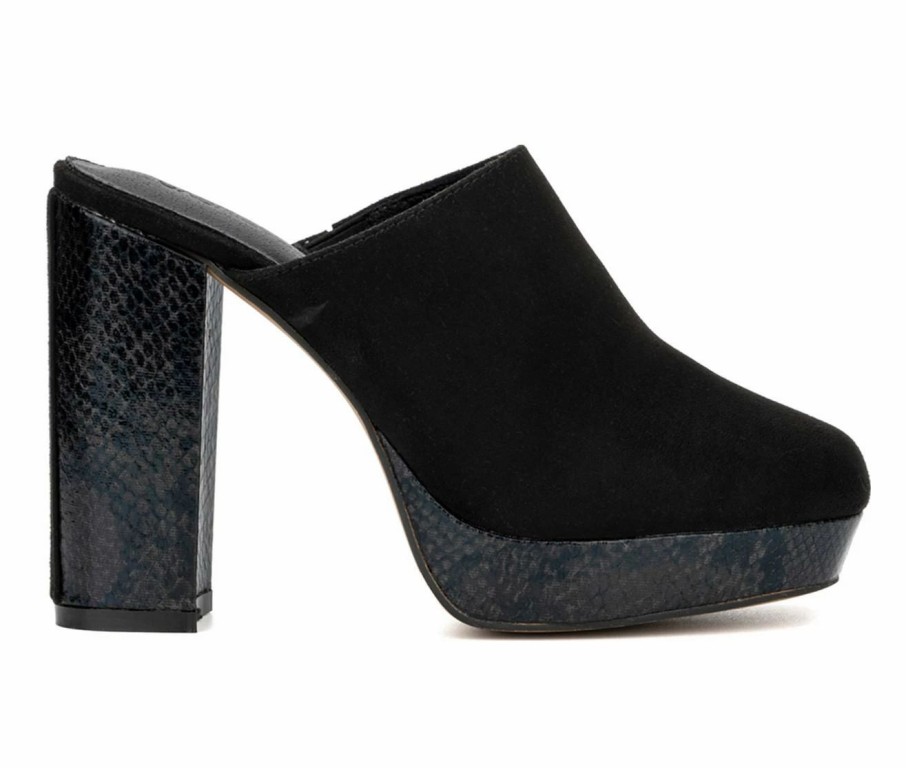 Block Heels * | Deals Women'S Gabrielle Union Mykayla Heeled Clogs Black