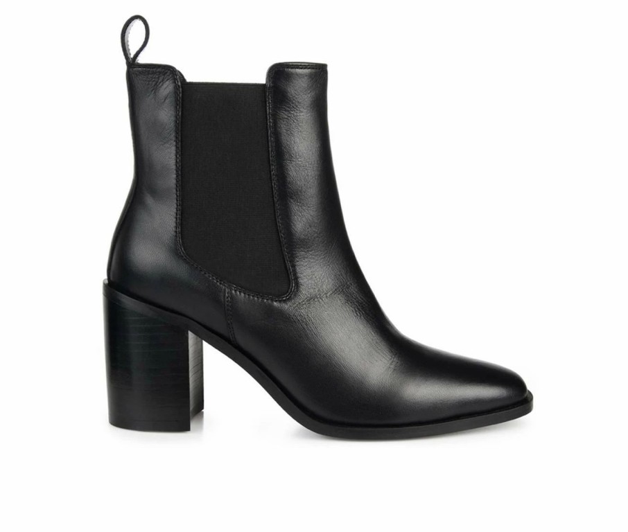 Heeled Boots * | Best Sale Women'S Journee Signature Rowann Heeled Chelsea Booties Black