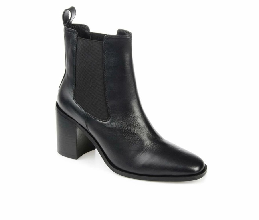 Heeled Boots * | Best Sale Women'S Journee Signature Rowann Heeled Chelsea Booties Black