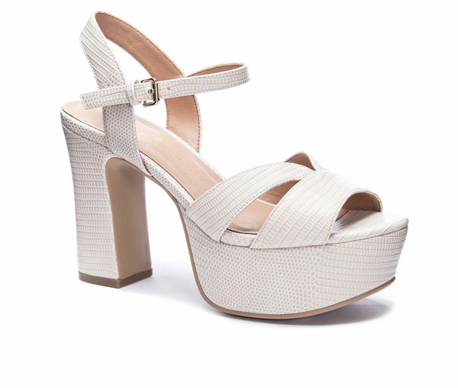 Heeled Sandals * | Buy Women'S Chinese Laundry Daydreamer Platform Heels Ecru