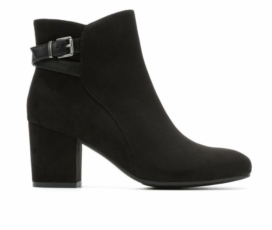 Heeled Boots * | Brand New Women'S Solanz Carolann Heeled Booties Black