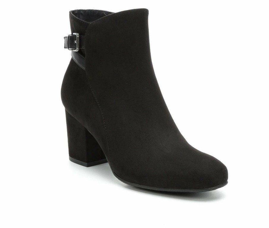 Heeled Boots * | Brand New Women'S Solanz Carolann Heeled Booties Black