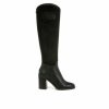 Knee High And Riding Boots * | Best Pirce Women'S Franco Sarto Rivet Tall Knee High Heeled Boots Black