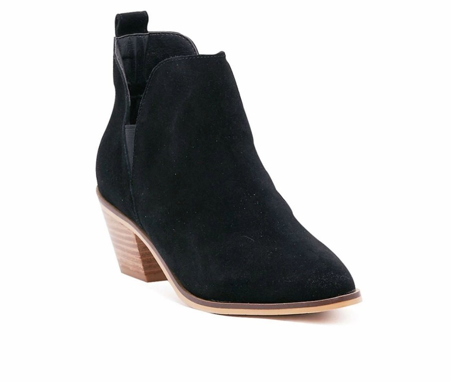 Heeled Boots * | Discount Women'S Chelsea Crew Black Label William Heeled Booties Black