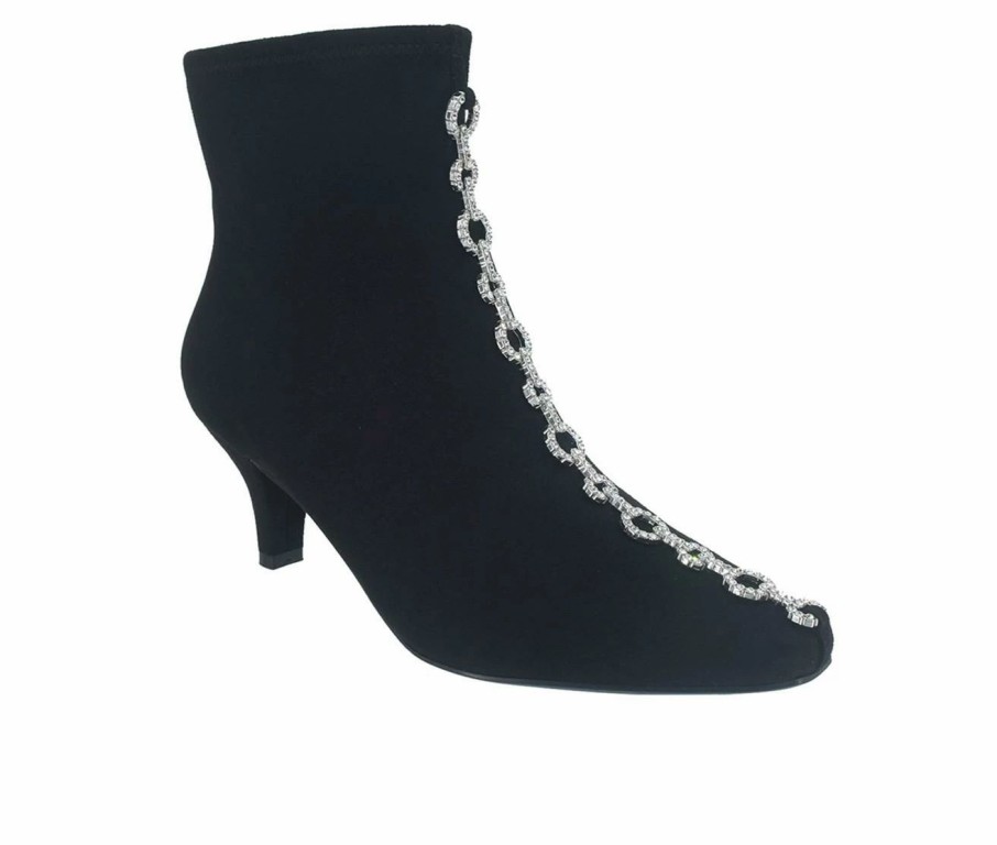 Heeled Boots * | Outlet Women'S Impo Naja Chain Ii Heeled Booties Black