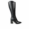 Knee High And Riding Boots * | Cheap Women'S Journee Signature Laila-Wc Heeled Knee High Boots Black