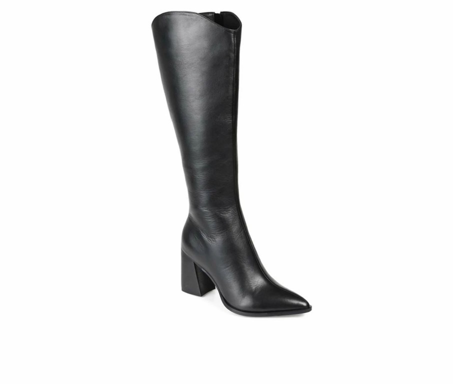 Knee High And Riding Boots * | Cheap Women'S Journee Signature Laila-Wc Heeled Knee High Boots Black