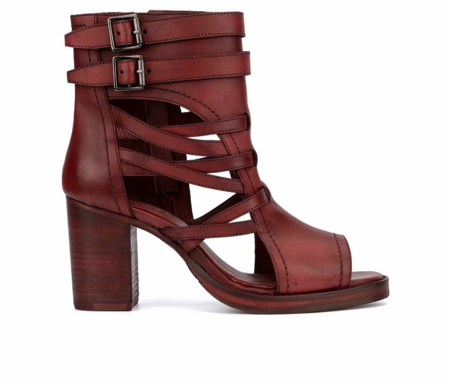 Heeled Boots * | Promo Women'S Vintage Foundry Co Page Booties Red