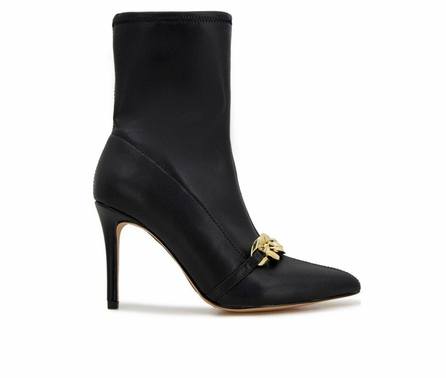 Heeled Boots * | New Women'S Xoxo Nigel Mid Calf Stiletto Booties Black